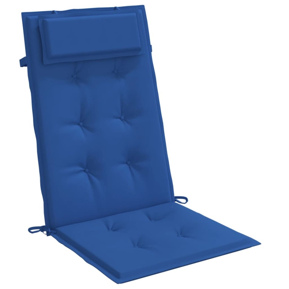 Cojines de silla con respaldo alto 4 uds tela Oxford azul