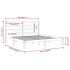 Estructura de cama madera maciza de pino marrón miel 200x200