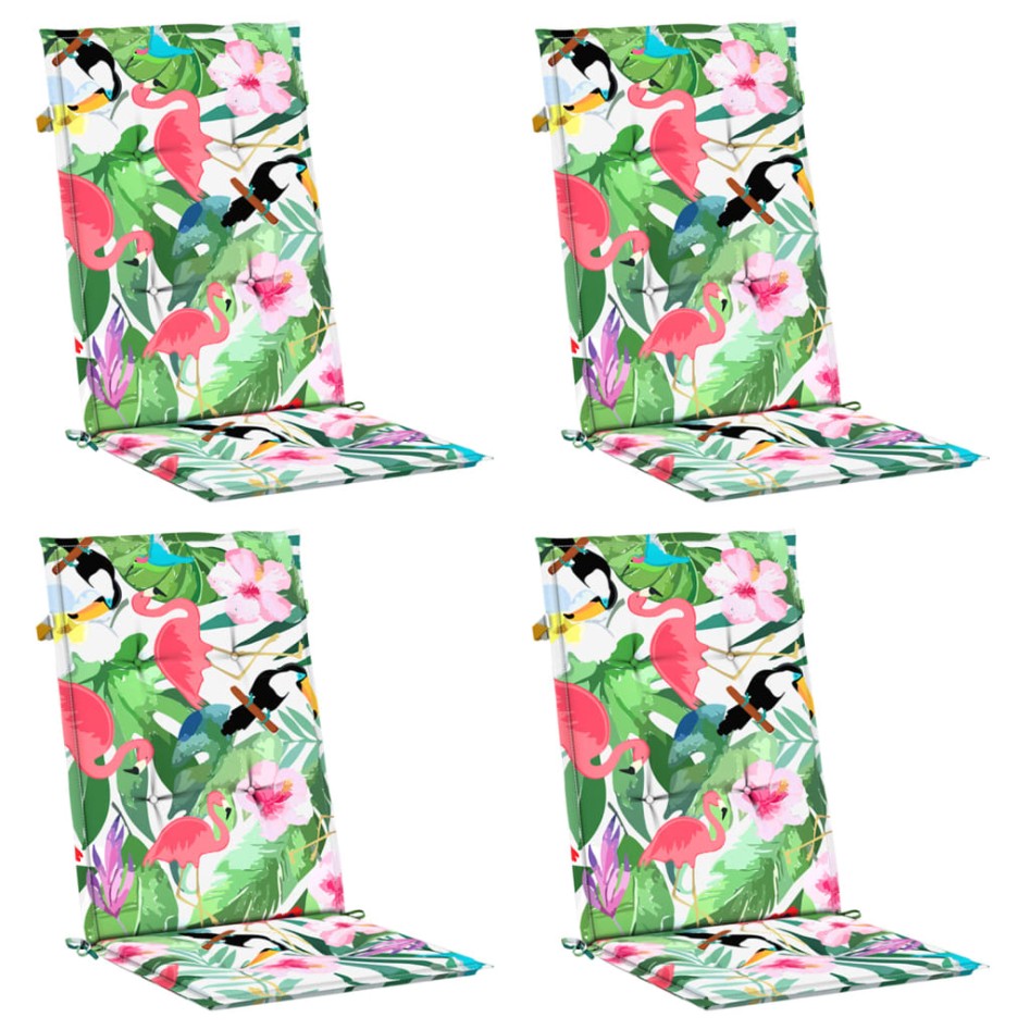 Cojines para sillas con respaldo alto 4 uds tela