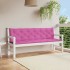Cojines para banco de jardín 2 uds tela rosa 200x50x7