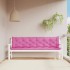 Cojines para banco de jardín 2 uds tela rosa 200x50x7