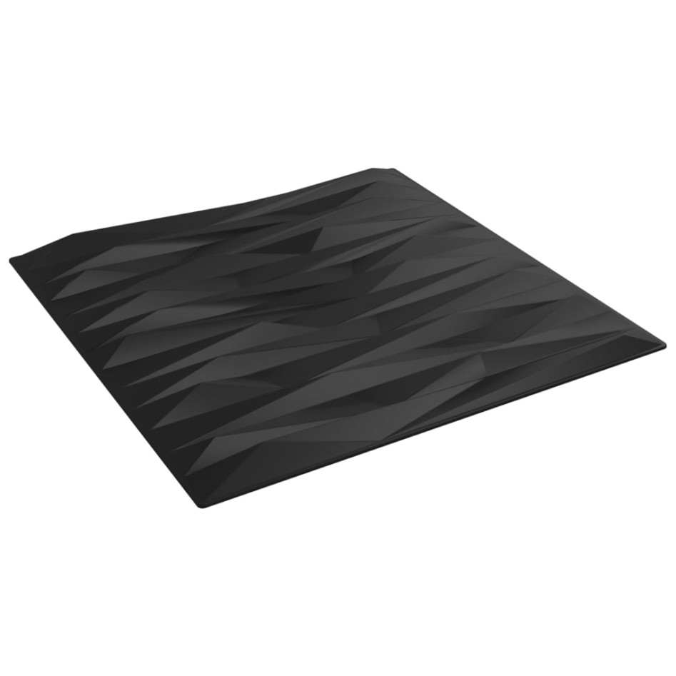 Paneles de pared 24 uds XPS piedra negro 50x50 cm 6