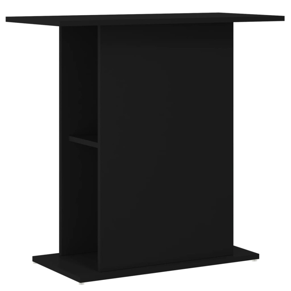 Soporte para acuario madera de ingeniería negro 75x36x72,5