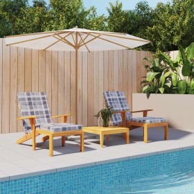 Cojines para tumbona 2 uds tela Oxford a cuadros