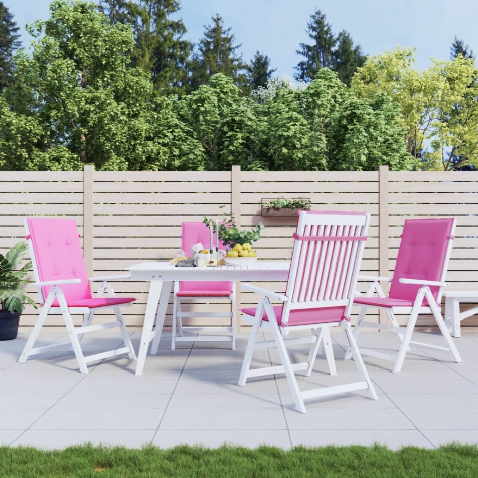 Cojines para sillas con respaldo alto 4 uds tela