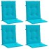Cojines para silla con respaldo bajo 4 uds tela