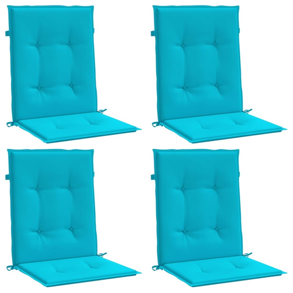 Cojines para silla con respaldo bajo 4 uds tela