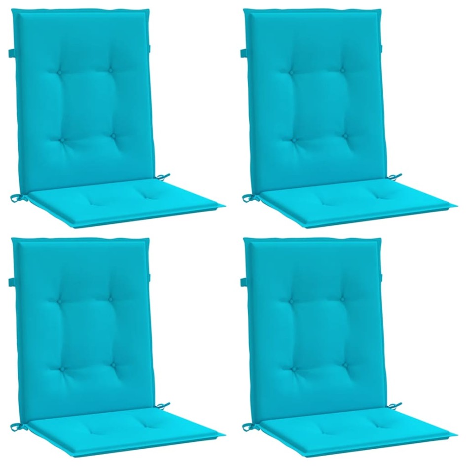 Cojines para silla con respaldo bajo 4 uds tela