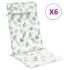 Cojines silla respaldo alto 6 uds tela Oxford estampado