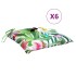 Cojines para silla 6 uds tela multicolor 40x40x7