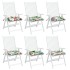 Cojines para silla 6 uds tela multicolor 40x40x7