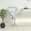 Taburete de cocina cuero sintético blanco