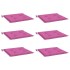 Cojines para silla de jardín 6 uds tela rosa 50x50x3