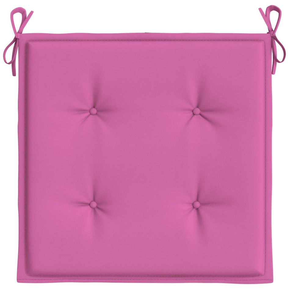 Cojines para silla de jardín 6 uds tela rosa 50x50x3