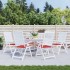 Cojines de silla de jardín 6 uds tela Oxford rojo 40x40x3