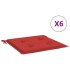 Cojines de silla de jardín 6 uds tela Oxford rojo 40x40x3