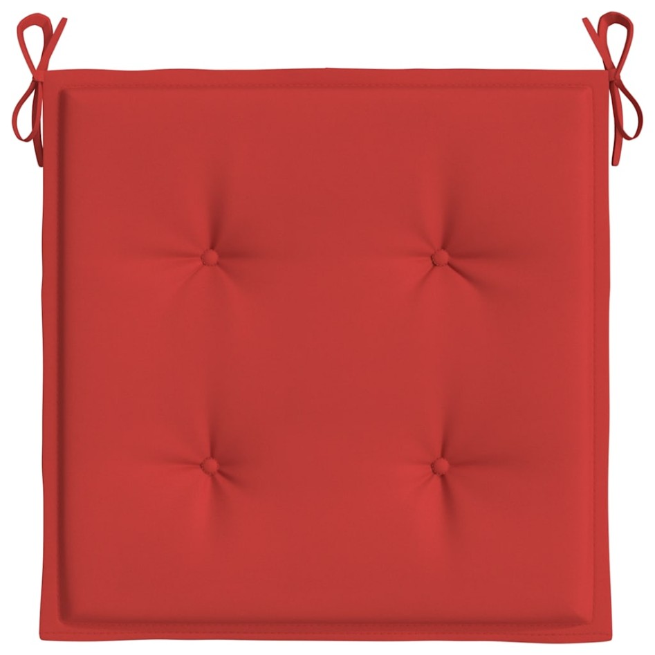 Cojines de silla de jardín 6 uds tela Oxford rojo 40x40x3
