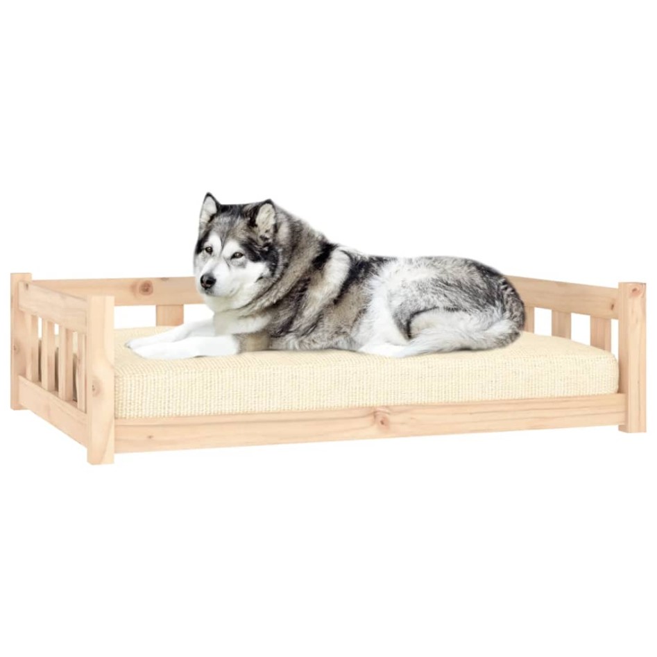 Cama para perros madera maciza de pino 105,5x75,5x28