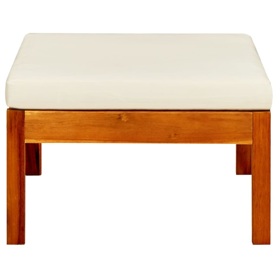 Reposapiés de jardín 2 unidades madera maciza de