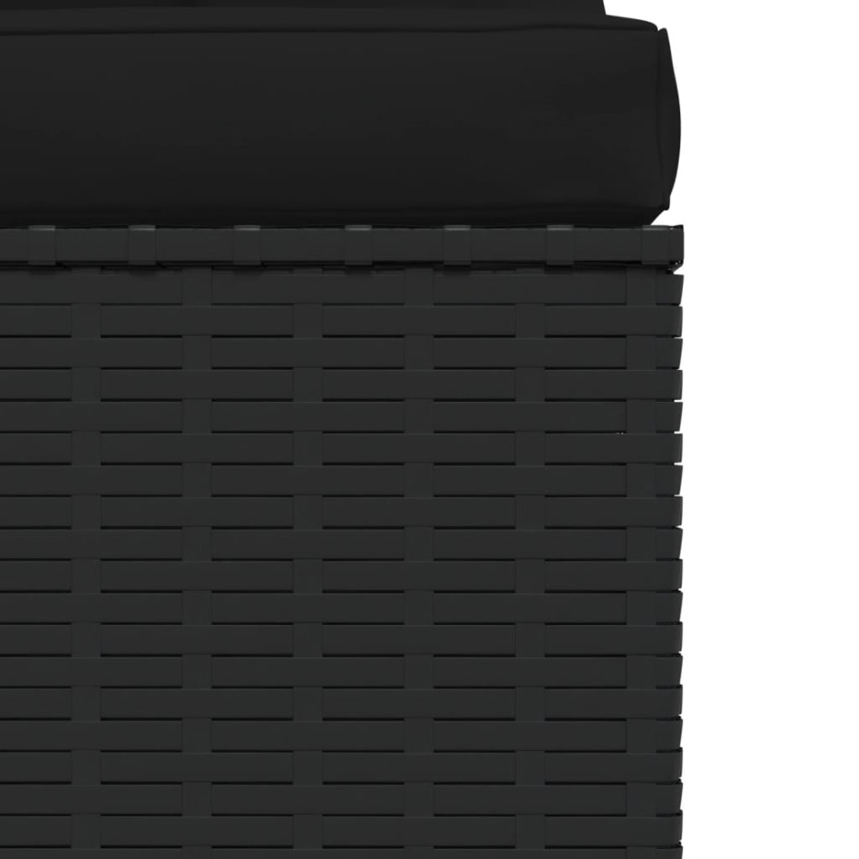 Sofá central de jardín con cojines ratán sintético