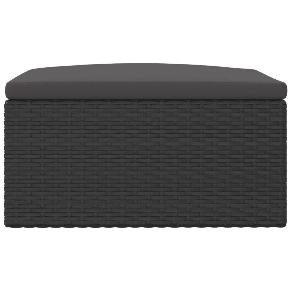 Taburete de jardín con cojín ratán sintético