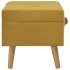 Taburete de almacenamiento de terciopelo amarillo mostaza 40
