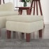 Taburete con patas de madera terciopelo