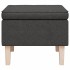 Taburete con patas de madera tapizado tejido gris