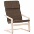 Sillón de relax de tela marrón