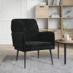 Sillón de terciopelo negro 62x79x79 cm