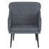 Sillón de terciopelo gris oscuro 63x76x80