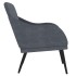 Sillón de terciopelo gris oscuro 63x76x80