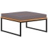 Reposapiés y cojín madera maciza acacia gris oscuro 66x66x36