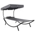 Tumbona de exterior con dosel y almohada