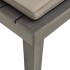 Tumbona de jardin con cojín plástico gris