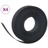 Borduras de jardín 4 uds polietileno negro 10 m 10
