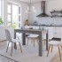 Mesa de comedor de madera de ingeniería gris 120x60x76