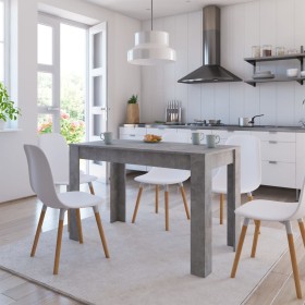 Mesa de comedor de madera de ingeniería gris 120x60x76