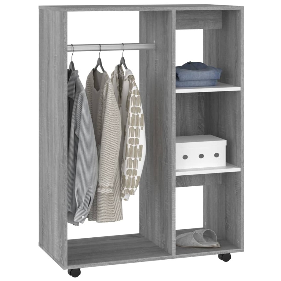 Armario madera contrachapada gris Sonoma 80x40x110