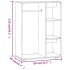 Armario madera contrachapada gris Sonoma 80x40x110