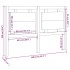 Cabecero de cama madera maciza de pino 140,5x4x100