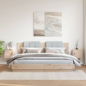 Armarios de pared 2 uds madera maciza de pino 31,5x30x30