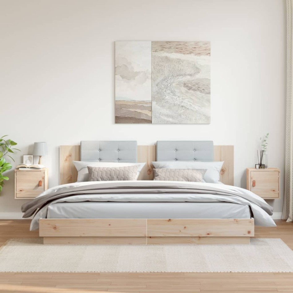 Armarios de pared 2 uds madera maciza de pino 31,5x30x30