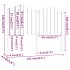 Cabecero de cama madera maciza de pino 141x4x110