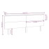 Cabecero de cama madera maciza de pino 184x6x82,5