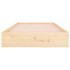 Estructura de cama sin colchón madera maciza 90x200