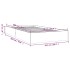 Estructura de cama sin colchón madera maciza 90x200