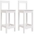 Taburetes altos 2 uds madera maciza pino blanco 40x41,5x112