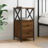 Mesita de noche madera de ingeniería marrón roble 34x35,5x70