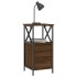 Mesita de noche madera de ingeniería marrón roble 34x35,5x70